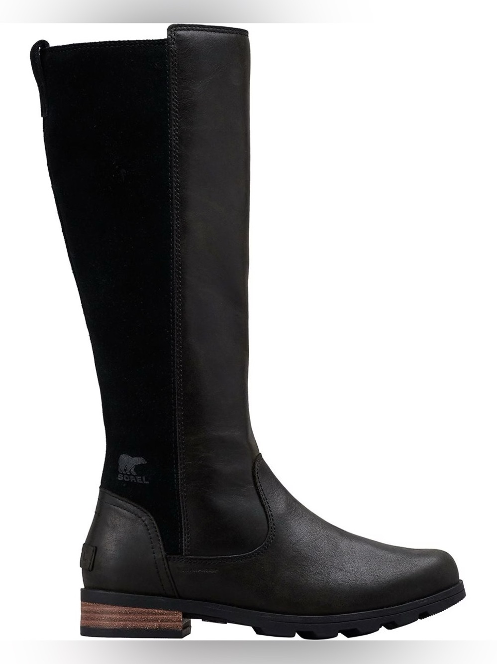 Sorel Emelie Waterproof Tall Riding Boot Suede Leather Black Winter Outdoor 9.5